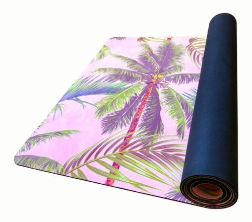 yogamåtte med palme mønster